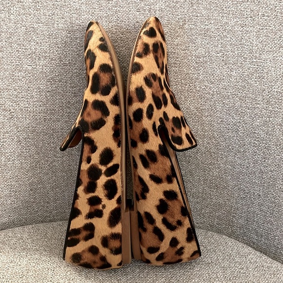 J. Crew leopard calf hair smoking loafers size 7.5 - Picture 7 of 10